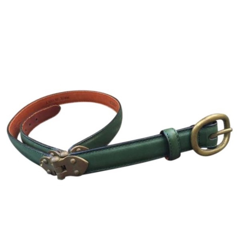 Ralph Lauren Green Leather Belt (FINAL PRICE)